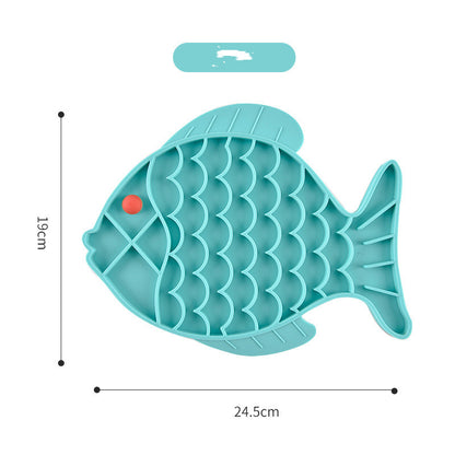 Silicone Slow Food Plate for Dogs and Pets